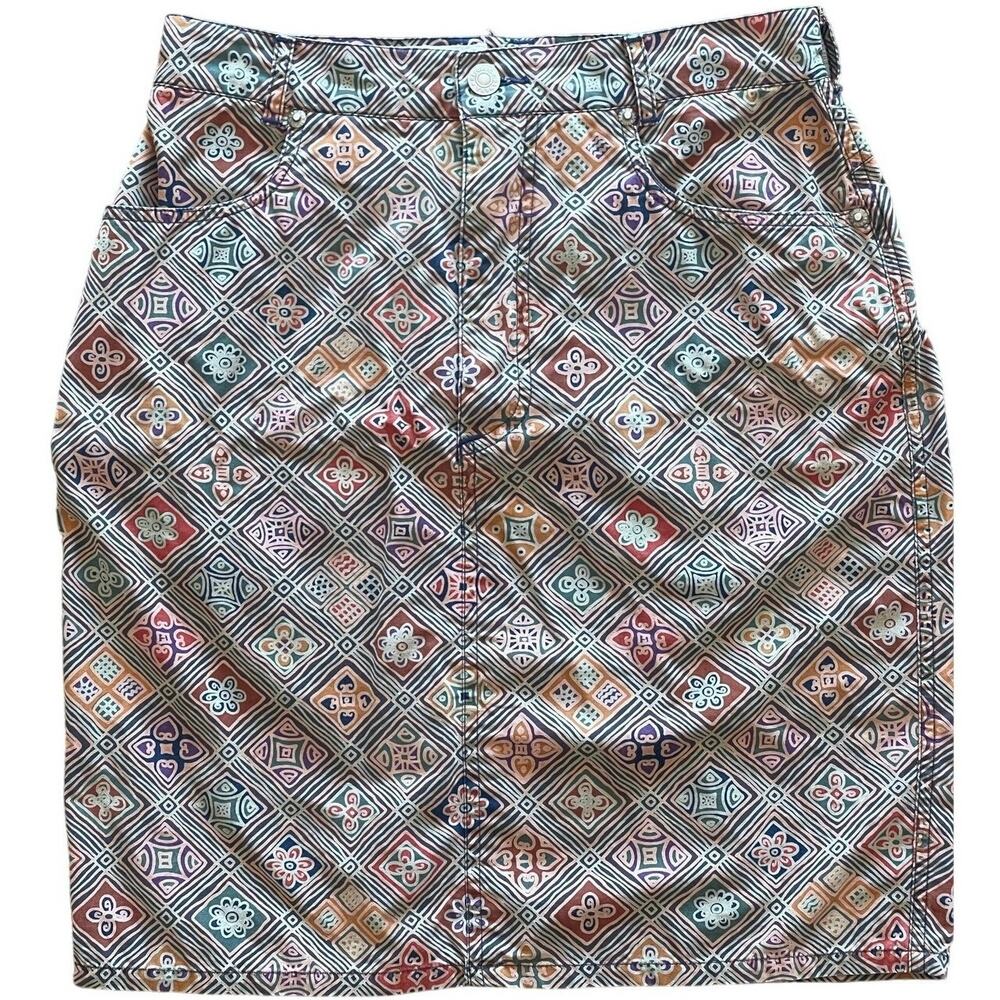 VTG Banana Republic skirt safari sz 8 100% cotton 90s BOHO modest